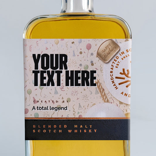 Custom whisky 500ml flat