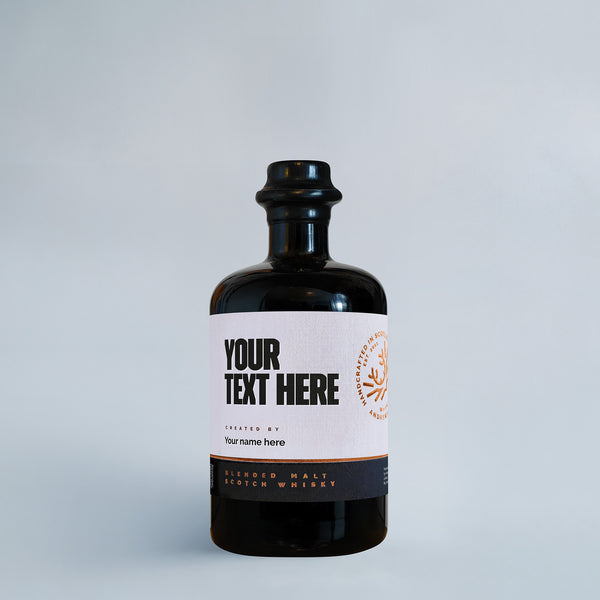 Custom whisky 500ml round (black)