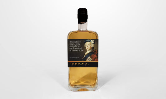 Bonnie Prince Charlie blended malt scotch whisky bottle