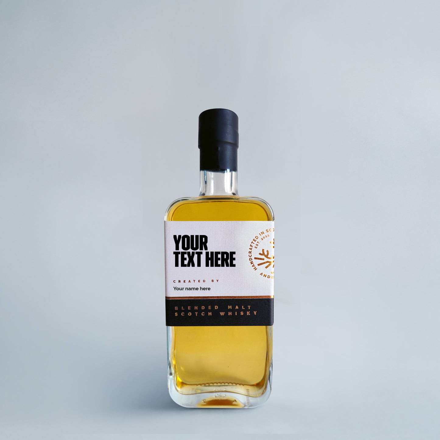 Custom whisky 200ml flat