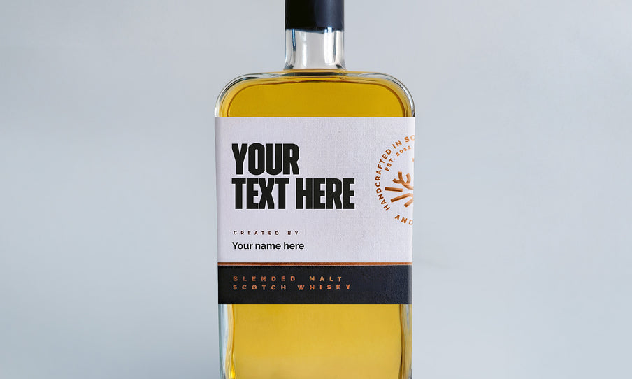 Custom whisky 500ml flat