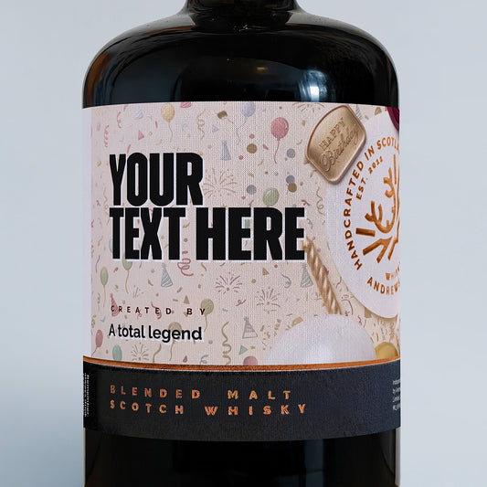 Custom whisky 500ml round (black)