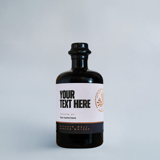 Custom whisky 500ml round (black)
