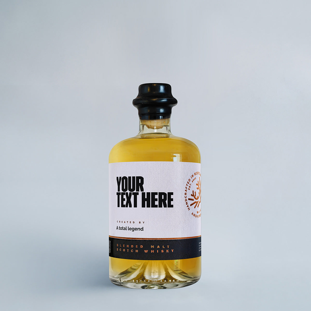 Custom whisky 500ml round
