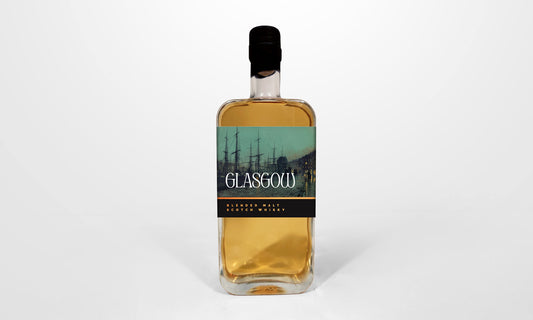Glasgow blended malt scotch whisky bottle
