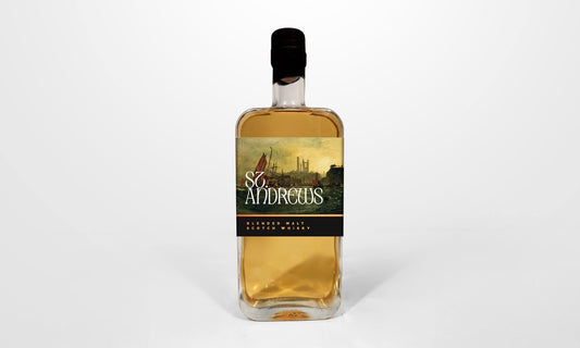 St Andrews blended malt scotch whisky bottle