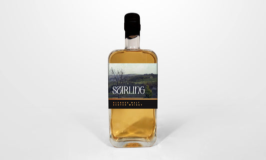 Stirling blended malt scotch whisky bottle